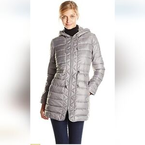 Kenneth Cole Women's Packable Puffer Jacket with Cinch Waist XS